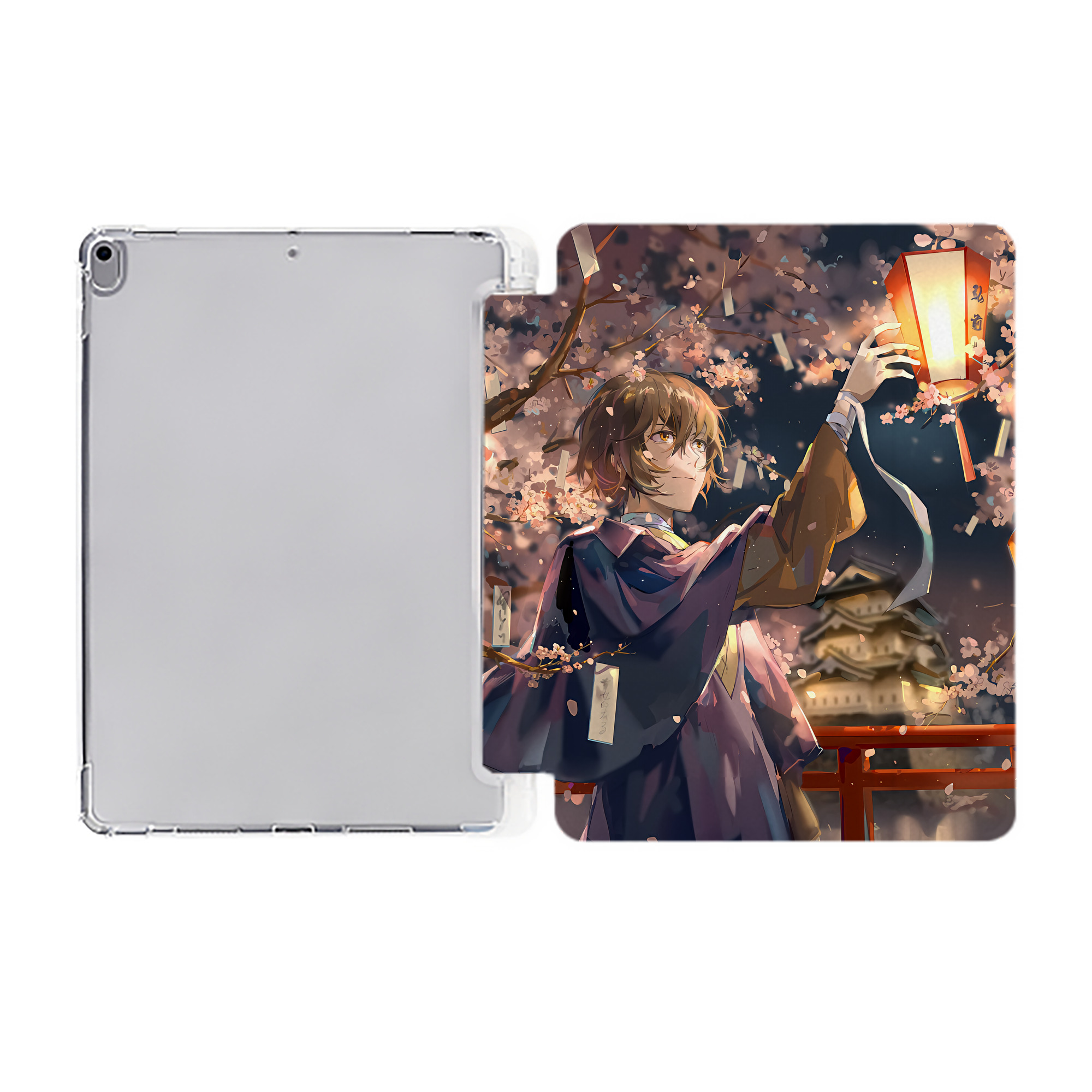 （画像用） 文豪ストレイドッグス Bungo Stray Dogs IPad ケース ペン収納付き 三つ折りスタンド PUレザー×シリコン 対応機種9.5/10.5/10.9インチ